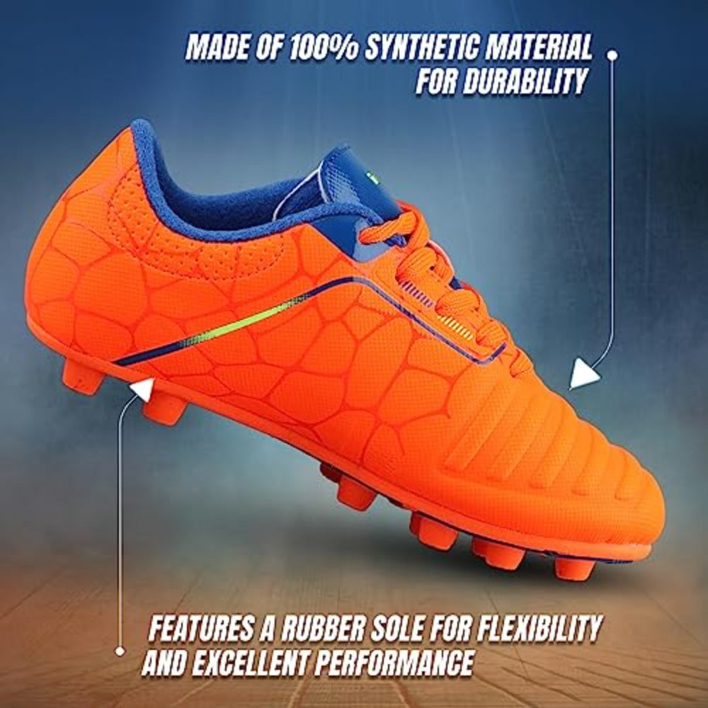Catalina JR. Firm Soccer Shoes-Orange/Royal/Lime - Vizari Sports