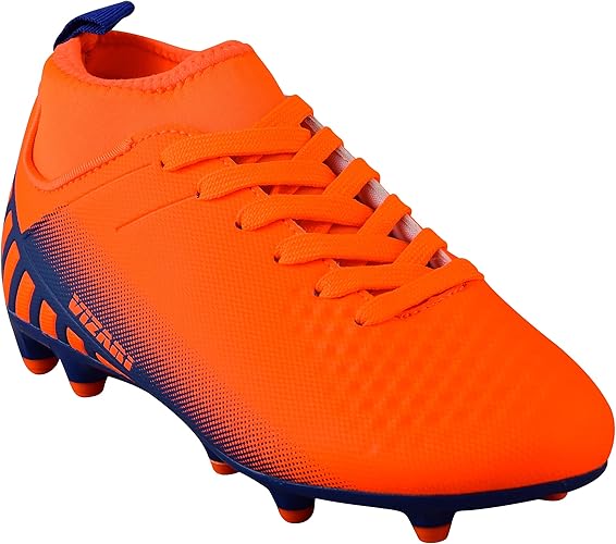 Santos Junior FG Mid Cut Soccer Shoes - Orange/Blue - Vizari Sports