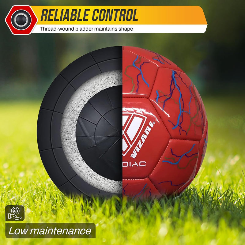 Vizari Zodiac Soccer Ball – Red