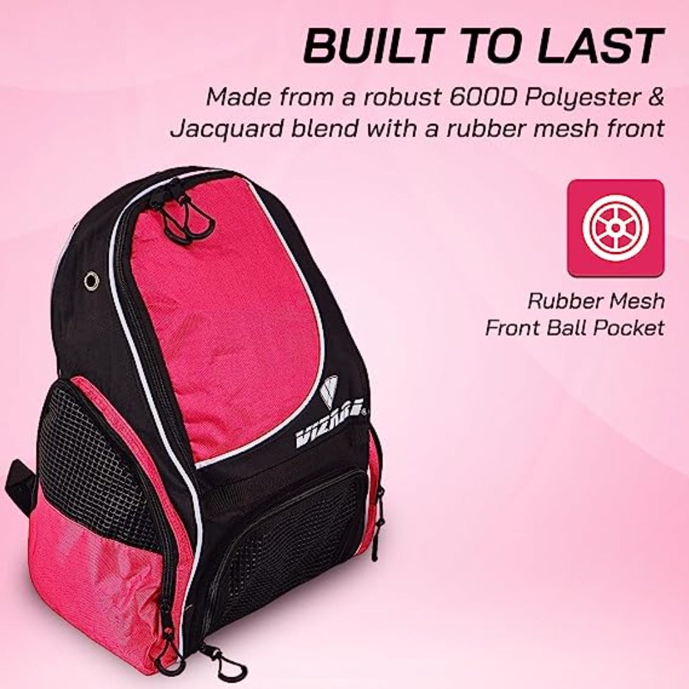 Solano Soccer Sport Backpack-Neon Pink