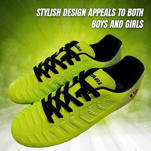 Laguna Junior Firm Ground Soccer Shoes - Lime Green/Black