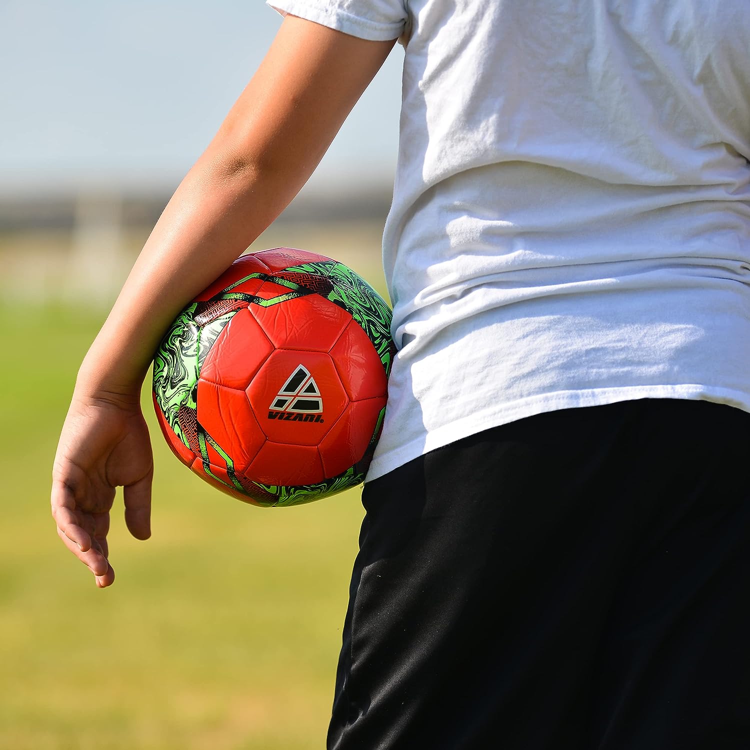 Toledo Soccer Ball for Kids and Adults - Red/Green