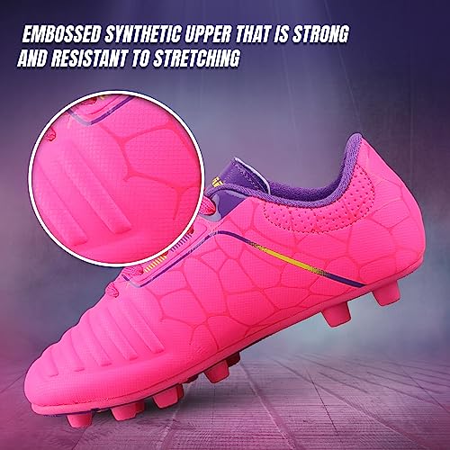 Catalina JR. Firm Ground Soccer Shoes-Pink/Purple/Yellow - Vizari Sports