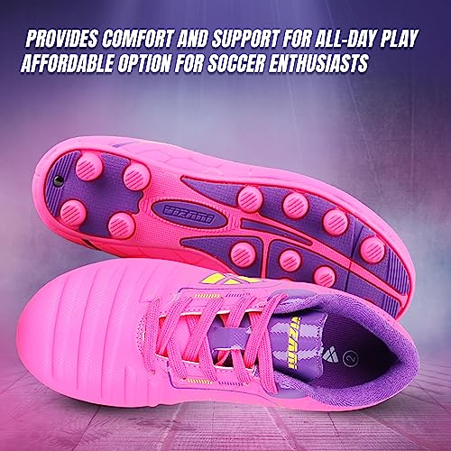 Catalina JR. Firm Ground Soccer Shoes-Pink/Purple/Yellow - Vizari Sports