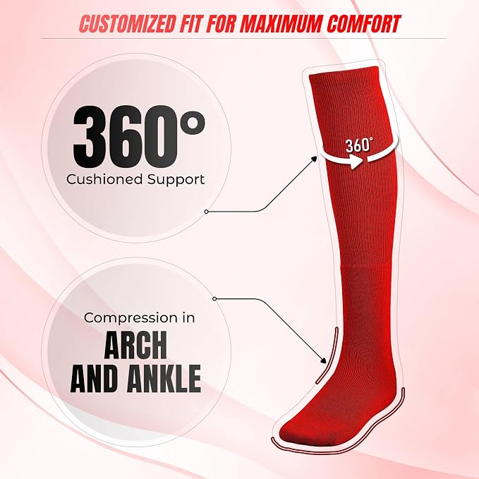 Vizari League Soccer Sock - Red