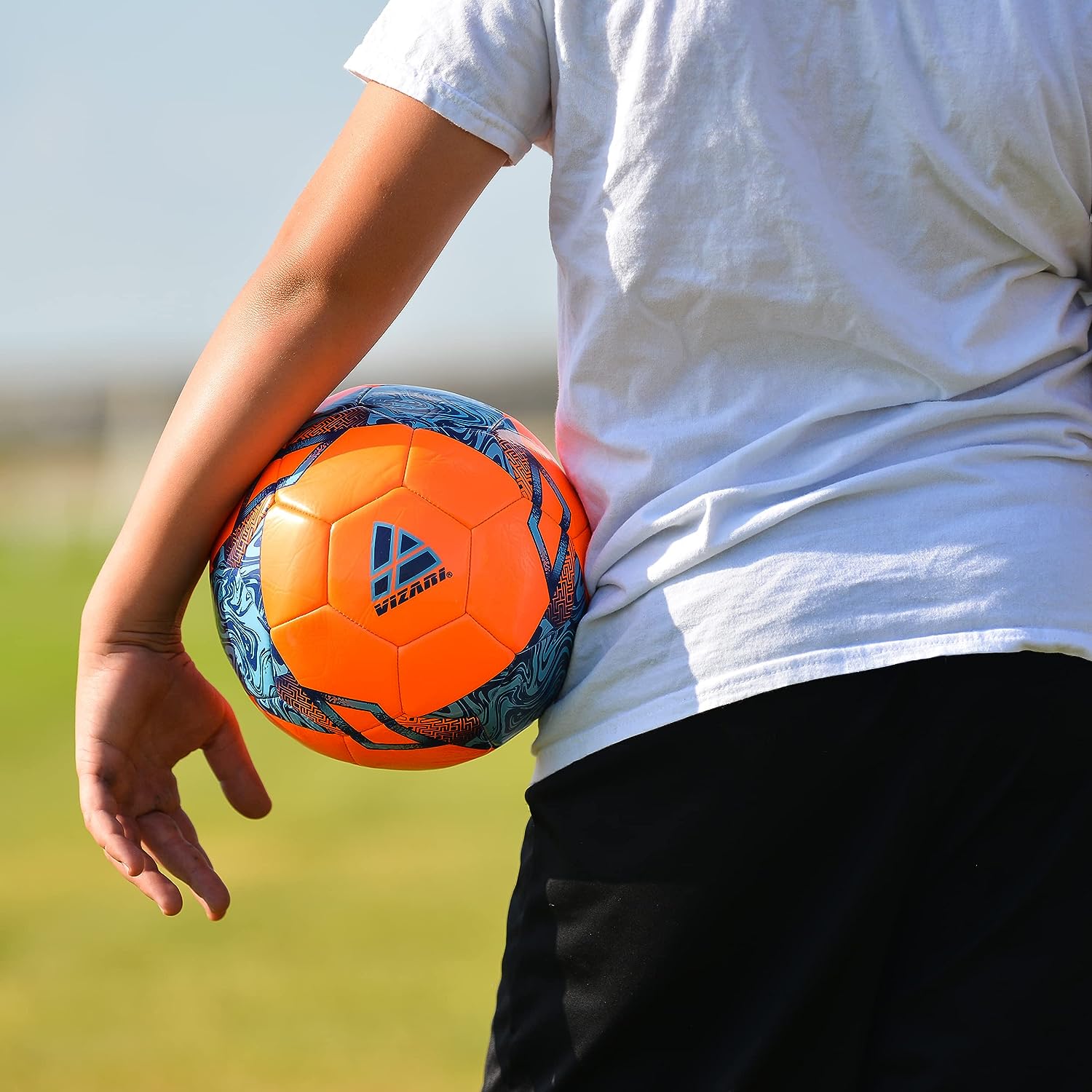 Toledo Soccer Ball for Kids and Adults -Orange/Blue