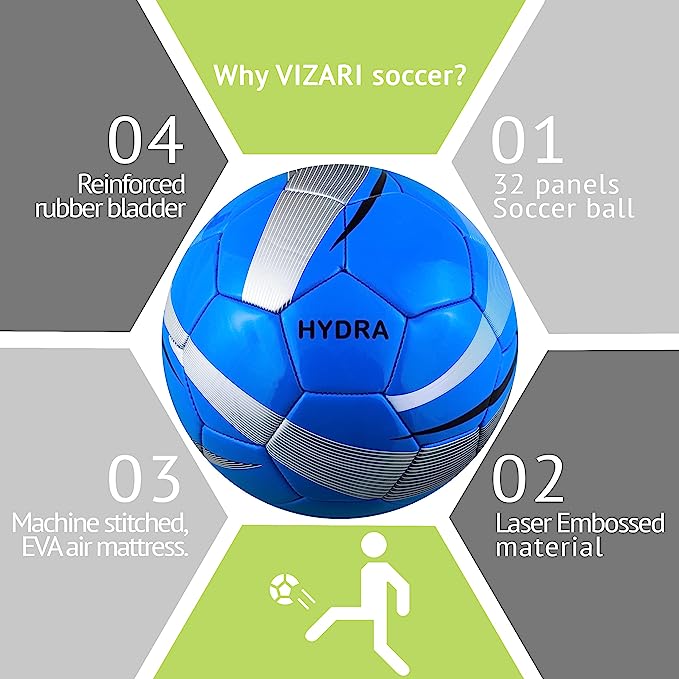 Hydra Soccer Ball-Blue - Vizari Sports