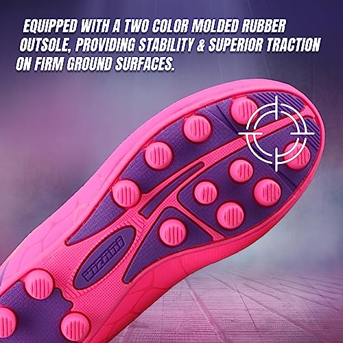 Catalina JR. Firm Ground Soccer Shoes-Pink/Purple/Yellow - Vizari Sports