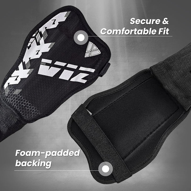 Vizari Napoli Soccer Shin Guards – Black/Silver