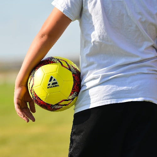 Toledo Soccer Ball for Kids and Adults - Neon Yellow/Red