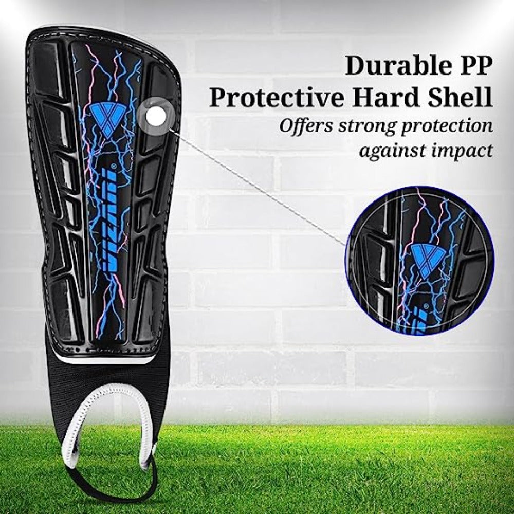 Zodiac Soccer Shin Guard with Detachable Ankle Protection-Black - Vizari Sports