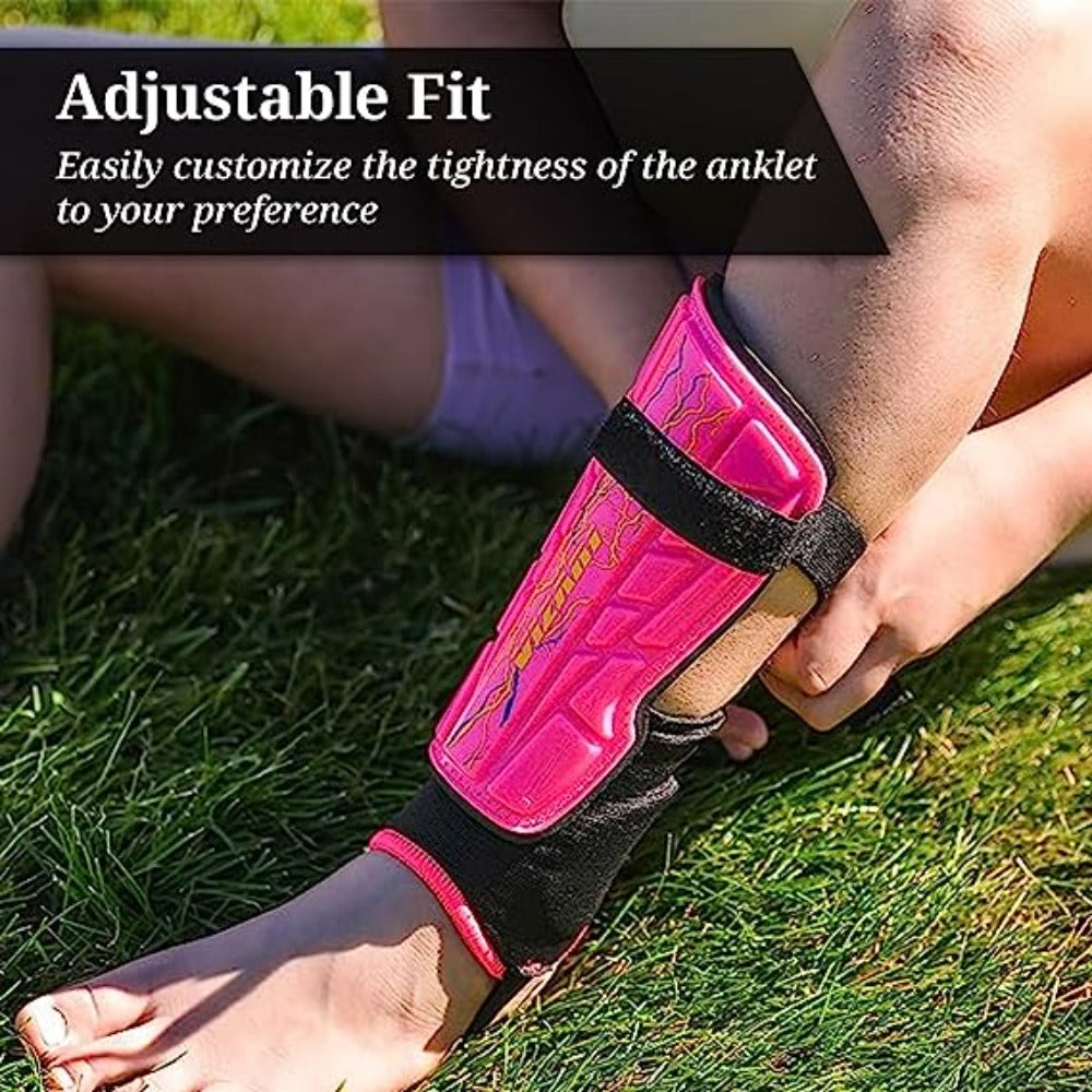 Zodiac Soccer Shin Guard with Detachable Ankle Protection-Pink - Vizari Sports