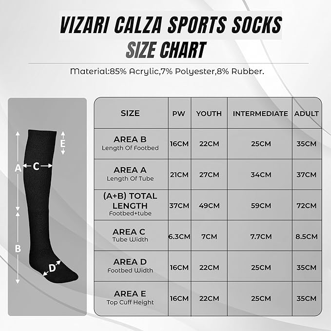 Calza Sock-Black - Vizari Sports