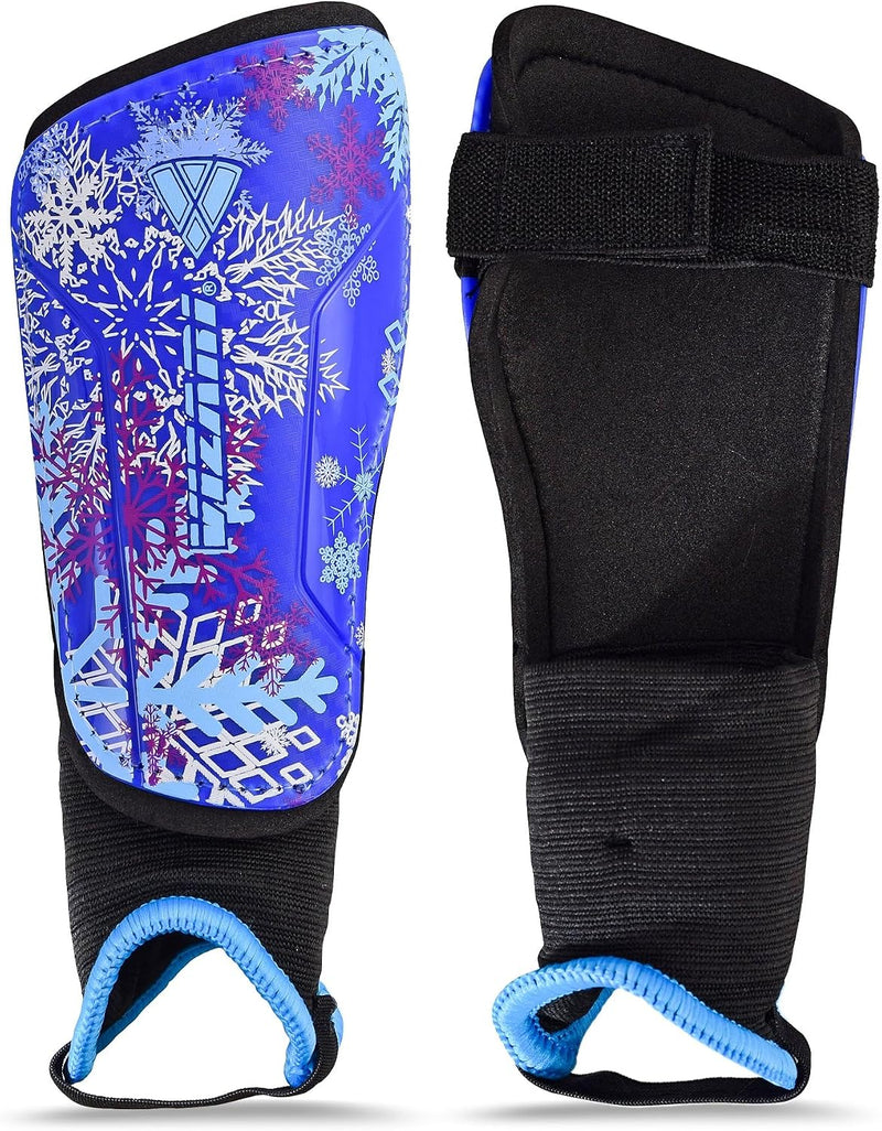 Vizari Frost 2 Soccer Shin Guards with Ankle Protection – Blue/Purple