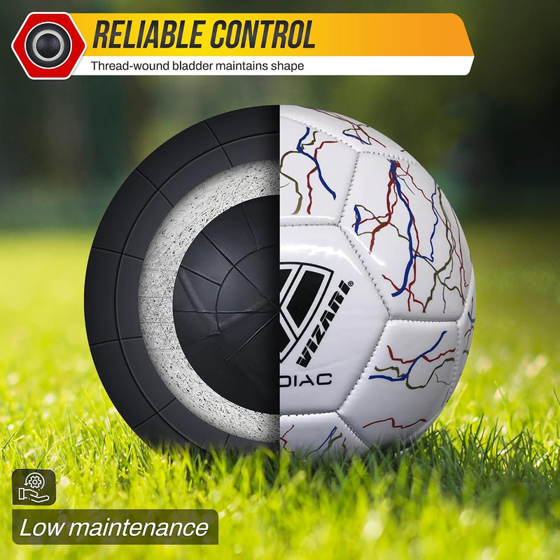 Vizari Mini Zodiac Soccer Ball – White