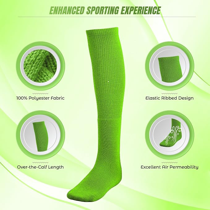 Vizari Sports League Soccer Sock - Neon Green