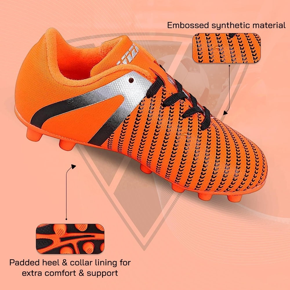 Impact Firm Ground Soccer Shoes -Orange/Silver - Vizari Sports