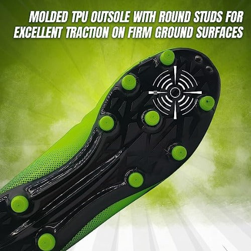 Laguna JR. Firm Ground Soccer Shoes -Lime Green/Black - Vizari Sports