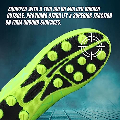 Catalina JR. Firm Ground Soccer Shoes-Green/Black/Fuschia - Vizari Sports