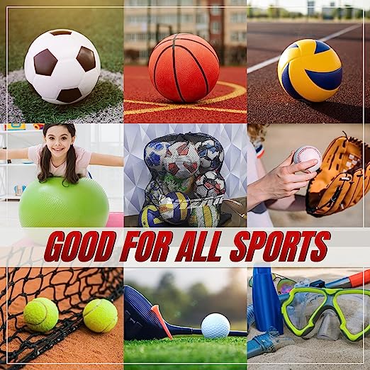 Heavy Duty Net Mesh Ball Bag - Black - Vizari Sports