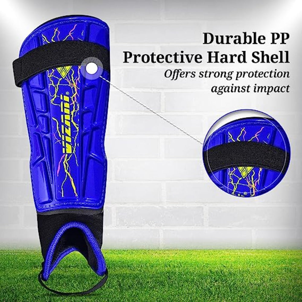 Zodiac Soccer Shin Guard with Detachable Ankle Protection-Blue - Vizari Sports
