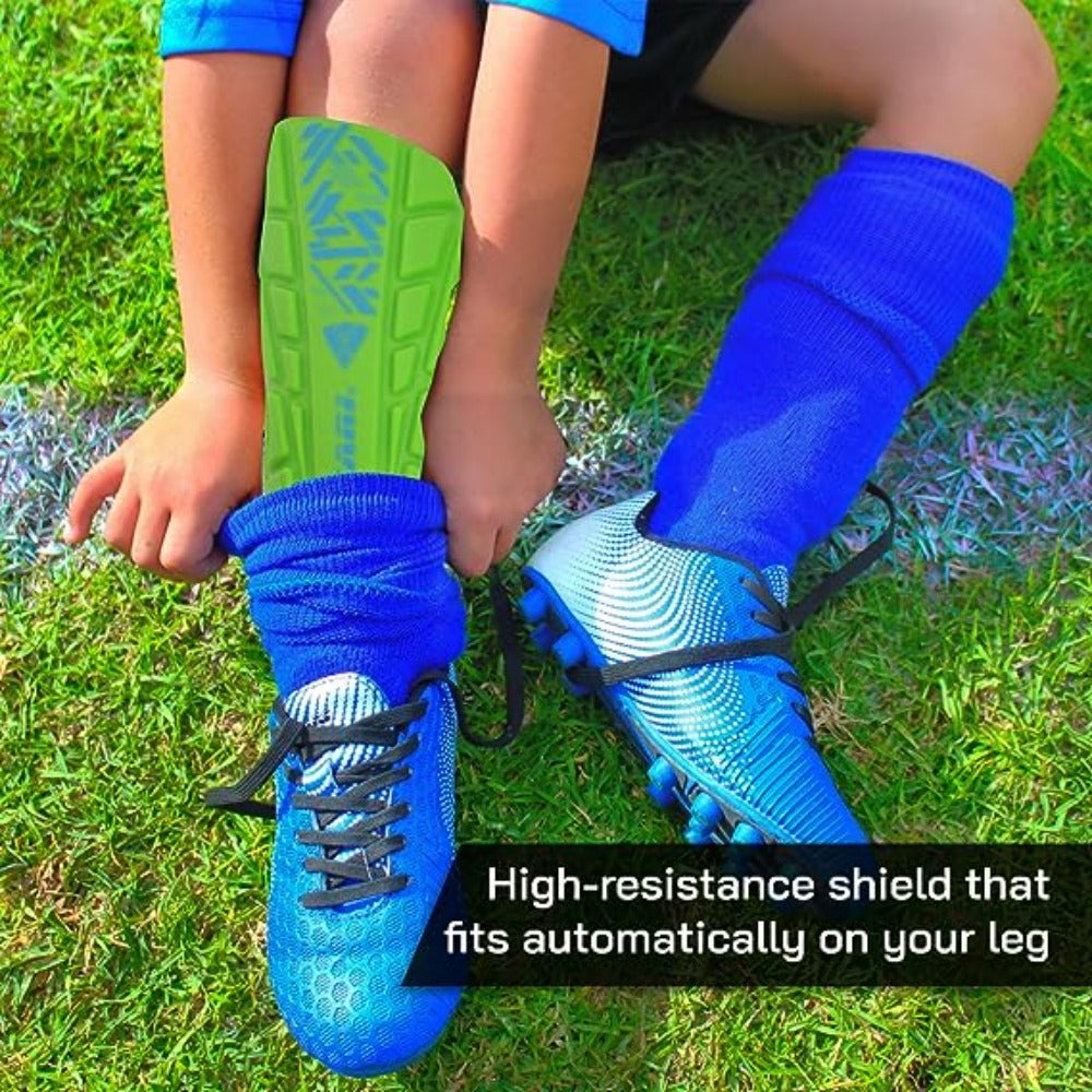 Malaga Soccer Shin Guard with Adjustable Straps-Green - Vizari Sports