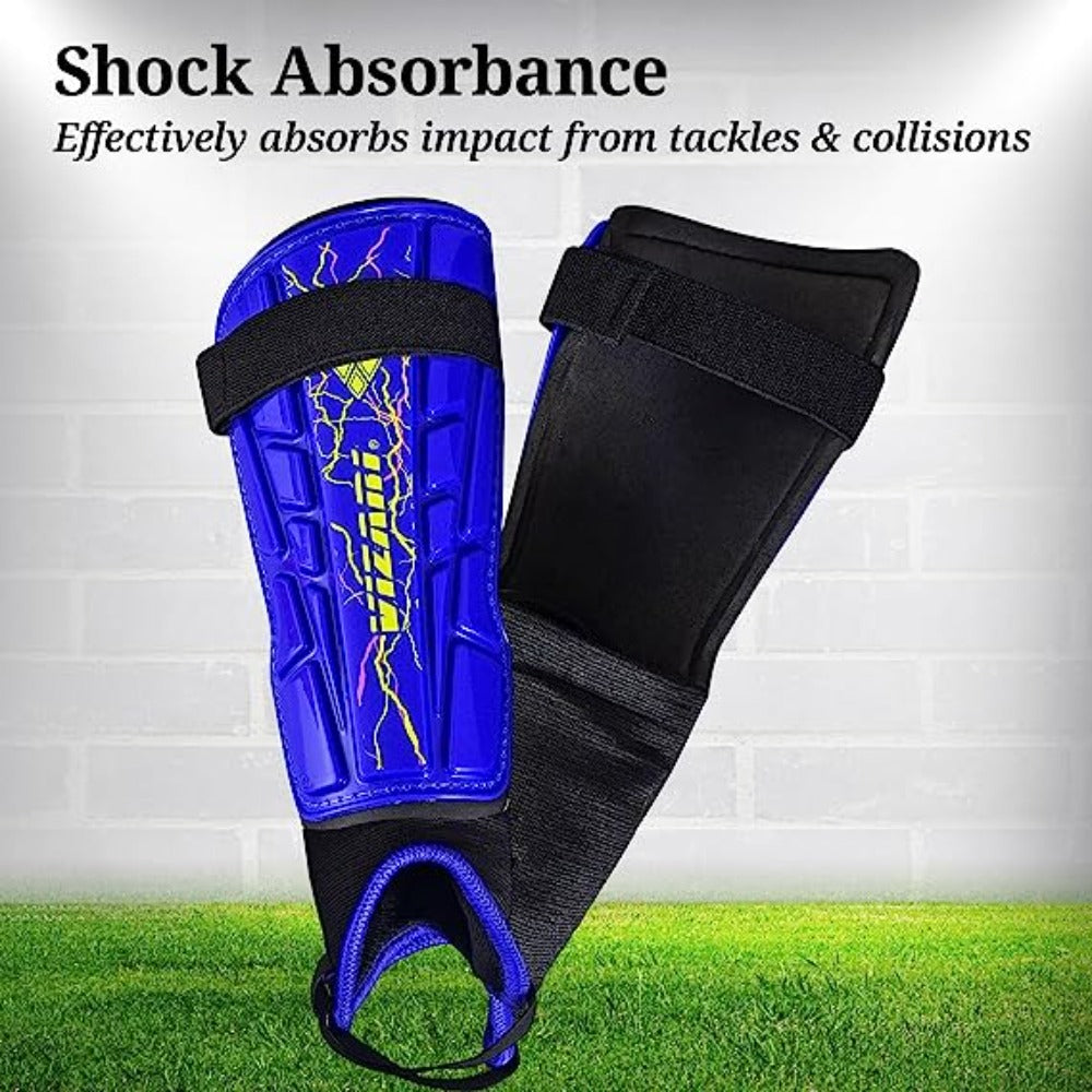 Zodiac Soccer Shin Guard with Detachable Ankle Protection-Blue - Vizari Sports