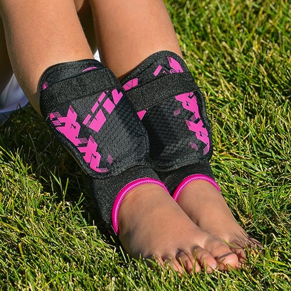 Napoli Soccer Shin Guards-Black/Pink - Vizari Sports