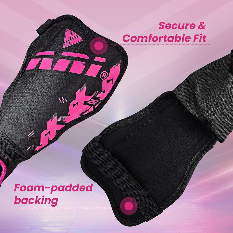 Vizari Napoli Soccer Shin Guards – Black/Pink