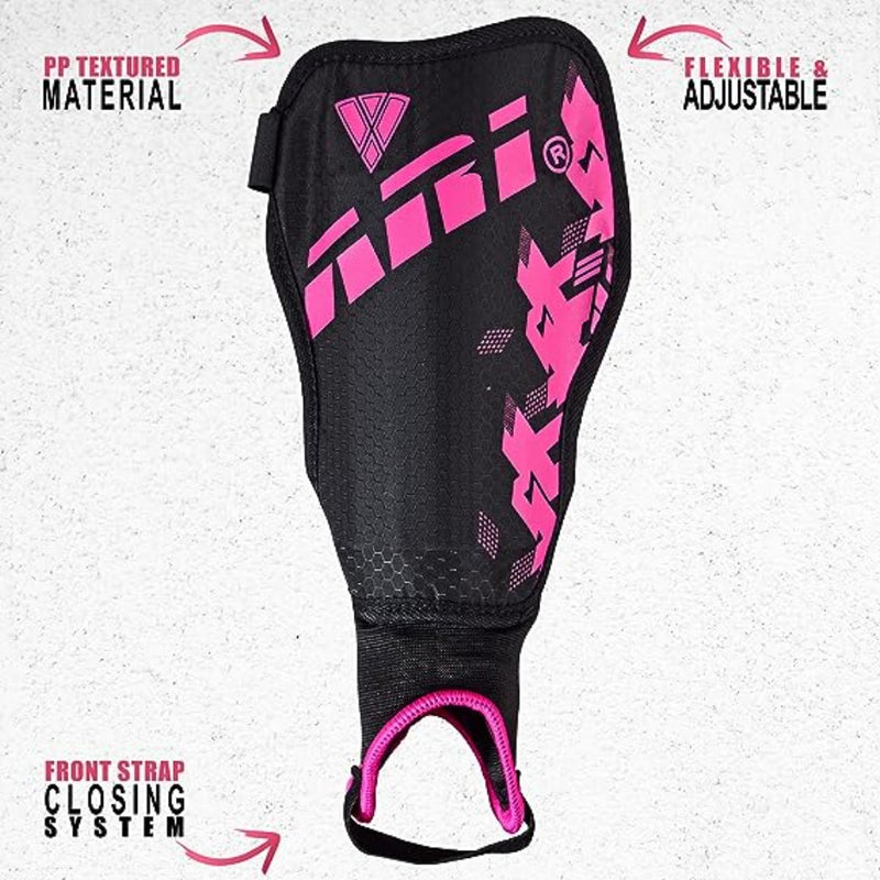 Napoli Soccer Shin Guards-Black/Pink - Vizari Sports