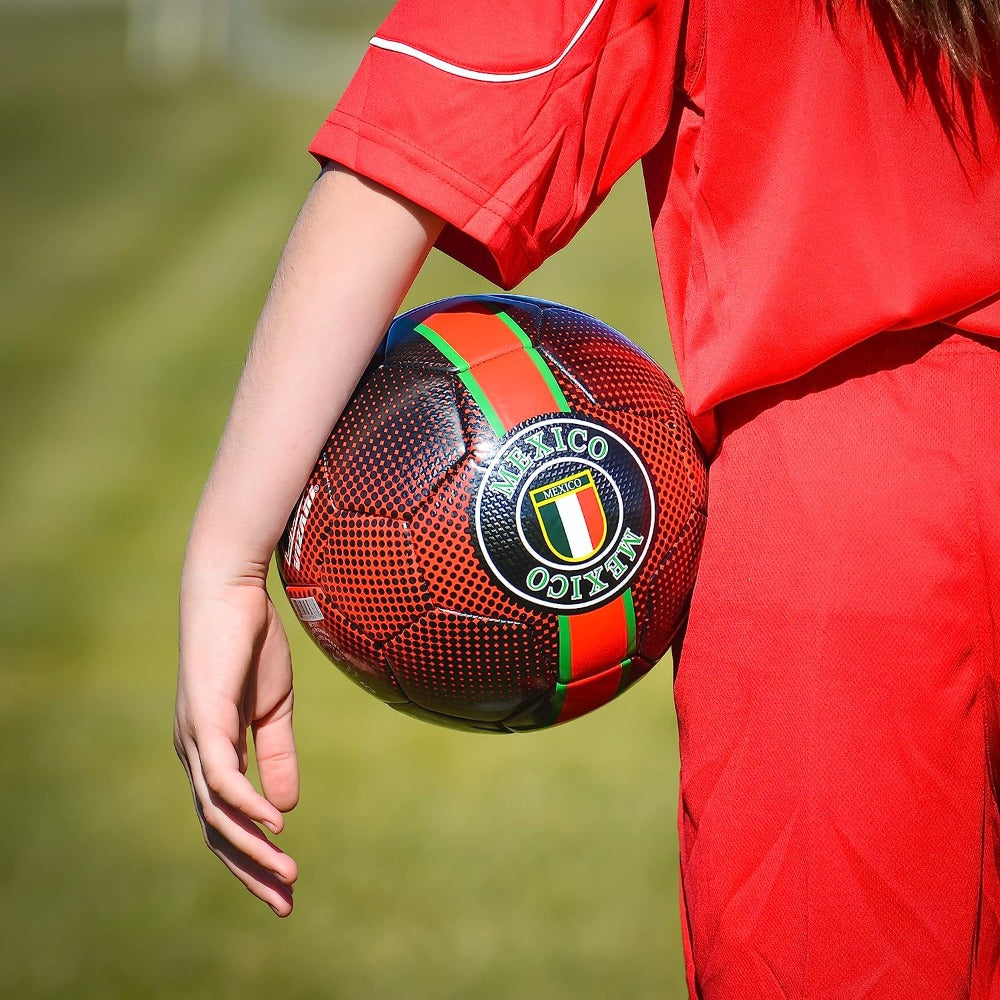 Y18 Mexico Soccer Ball-Black - Vizari Sports