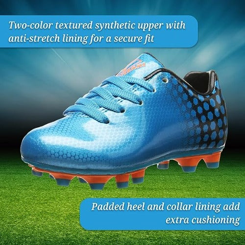 Palomar Firm Ground Soccer Cleats - Black/Blue - Vizari Sports