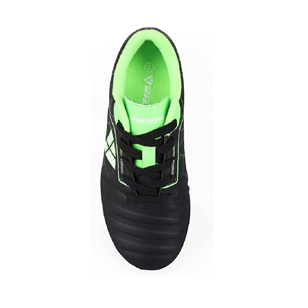 Catalina Junior Firm Ground Soccer Shoes-Black/Green/White