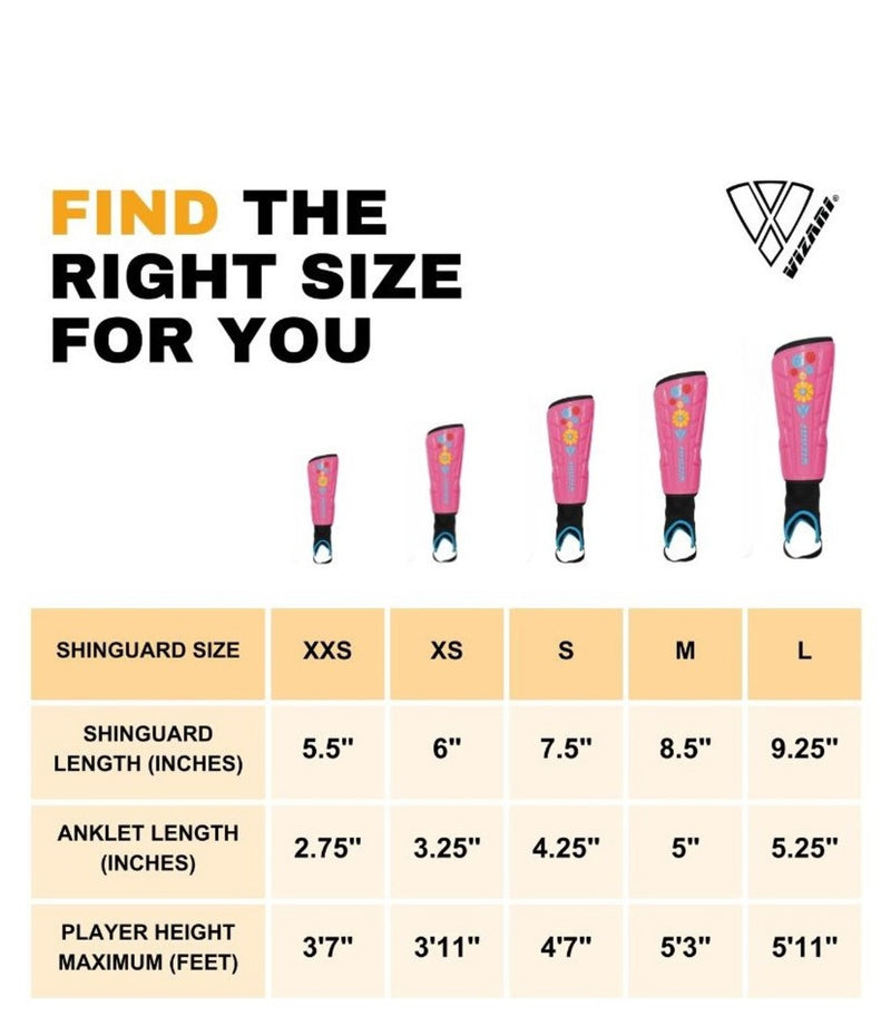 Blossom Soccer Shin Guard-Pink/Blue - Vizari Sports