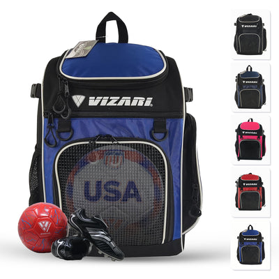 Cambria Soccer Backpack - Royal Blue/White - Vizari Sports
