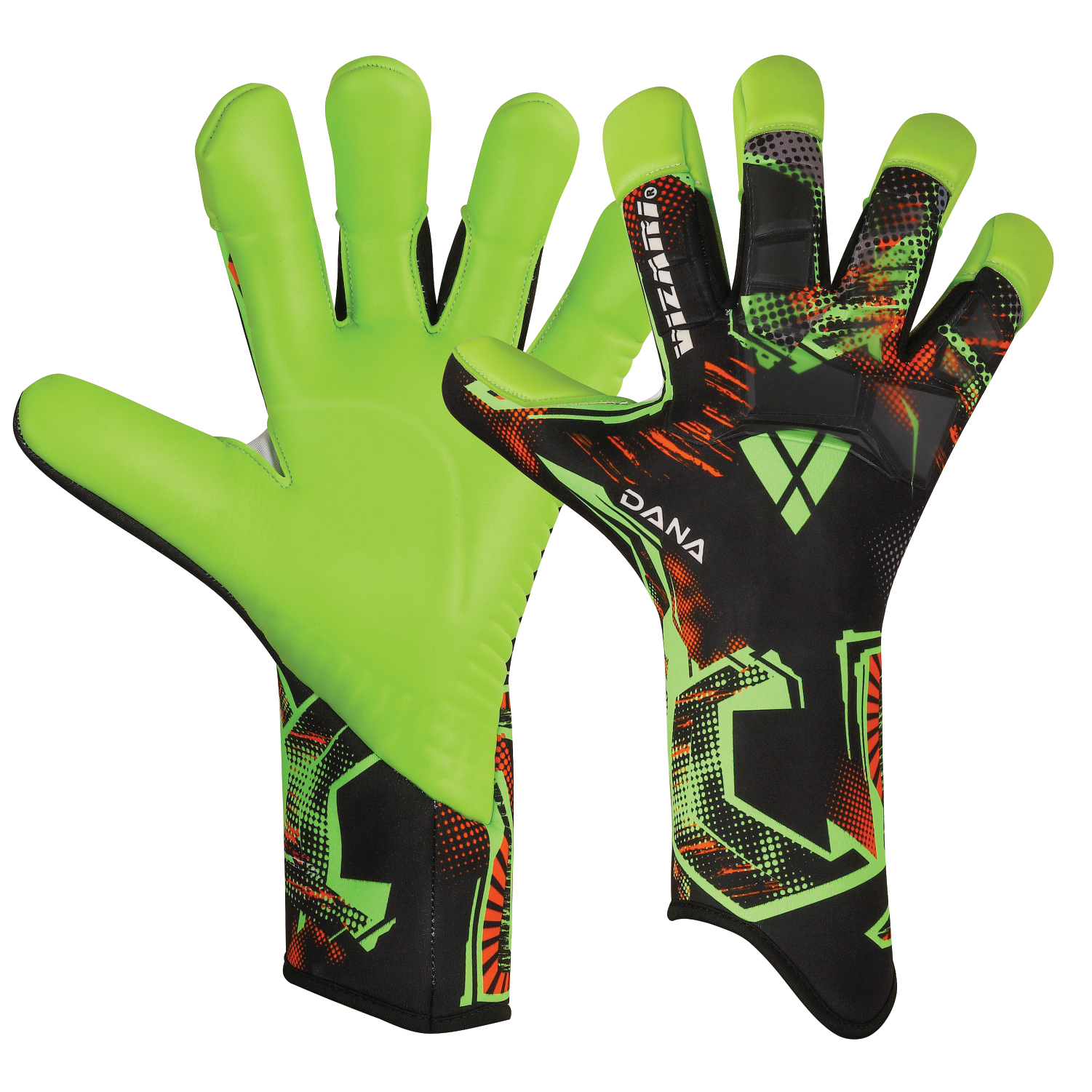Dana Pro Goalkeeping Glove- Black/Green - Vizari Sports