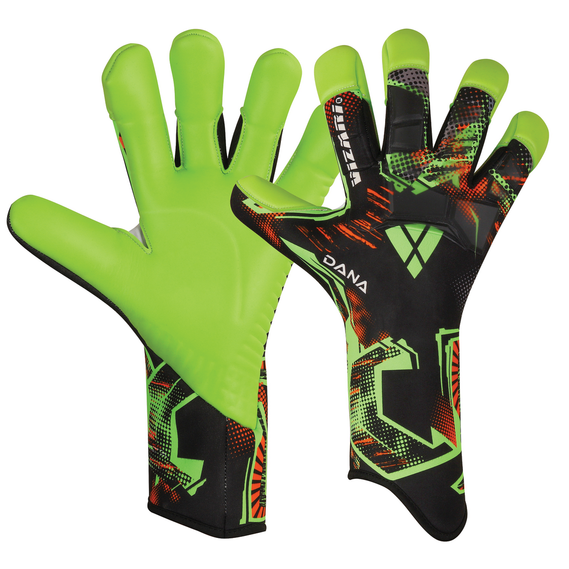 Dana Pro Goalkeeping Glove- Black/Green - Vizari Sports