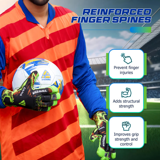 Dana Pro Goalkeeping Glove- Black/Green - Vizari Sports