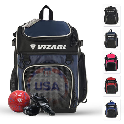 Cambria Soccer Backpack - Navy/White - Vizari Sports