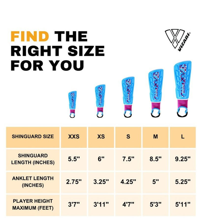 Vizari Frost Youth Soccer Shin Guards – Blue/Maroon