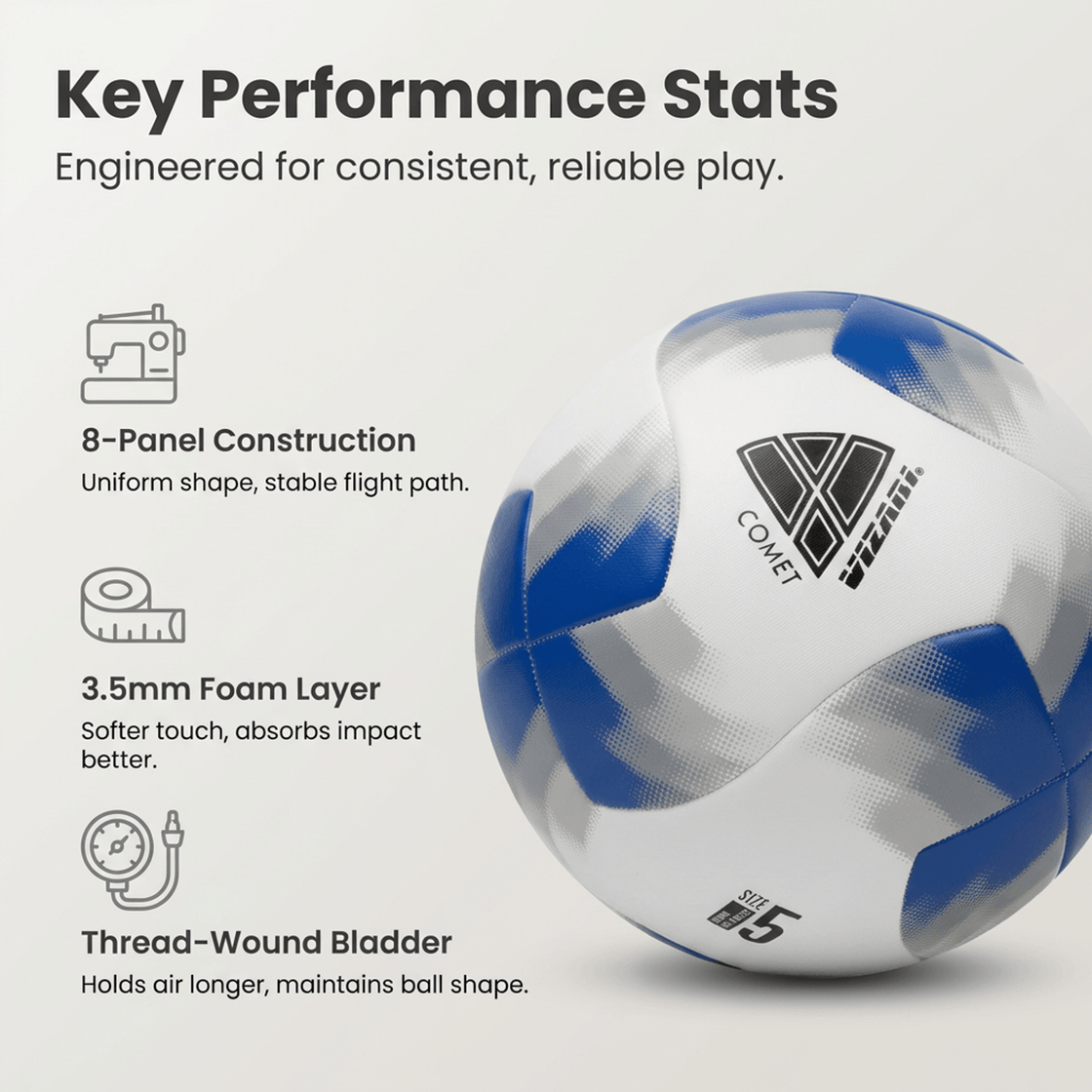 Comet Soccer Ball - Blue
