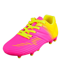 Liga Kids Firm Ground Soccer Shoes – Pink/Yellow