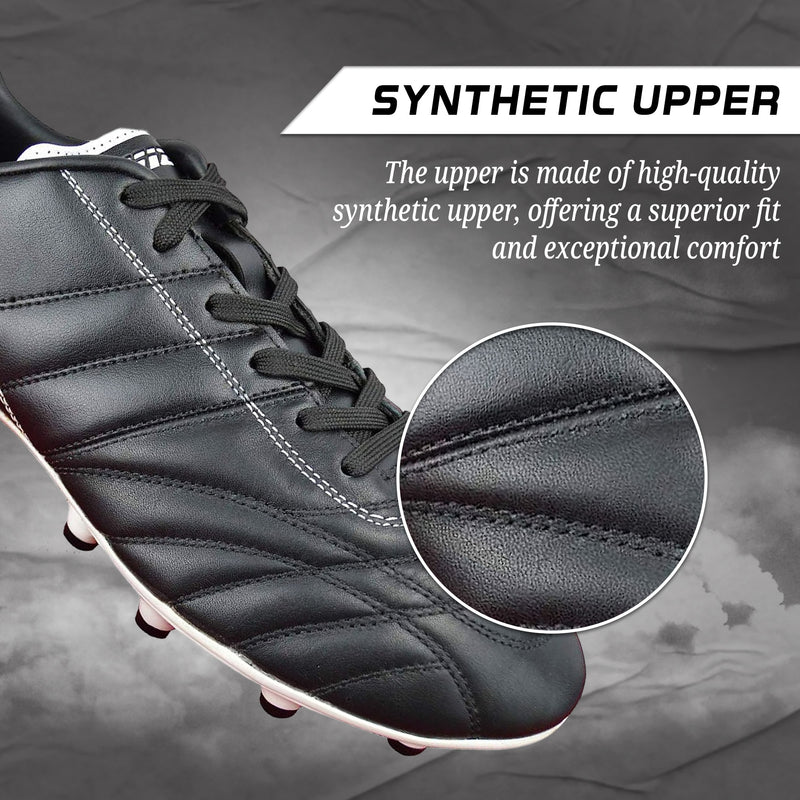 Vizari Classico Junior Firm Ground Soccer Shoes – Black/White