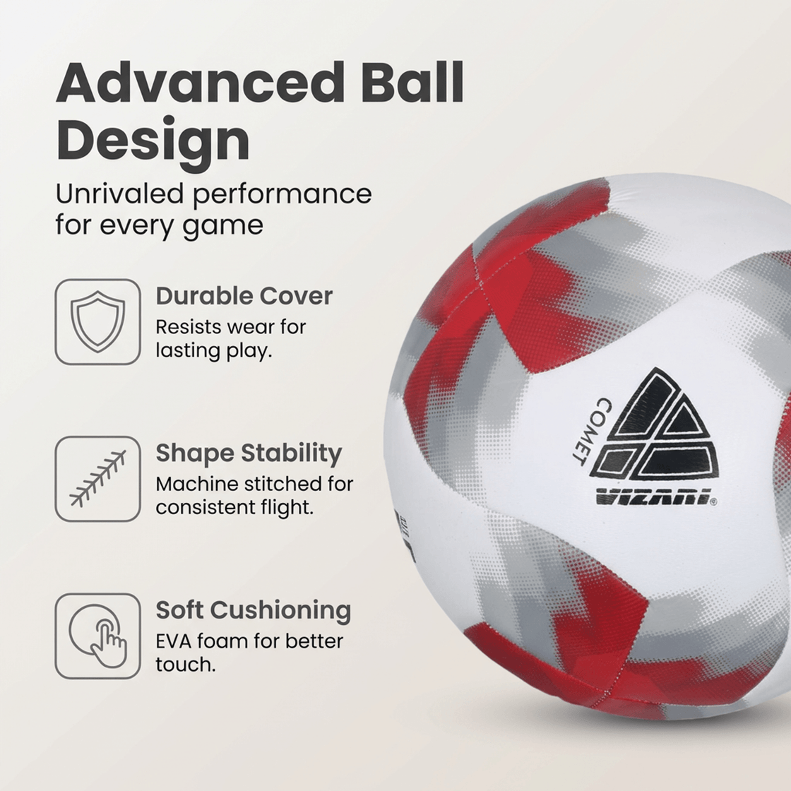 Comet Soccer Ball - Red
