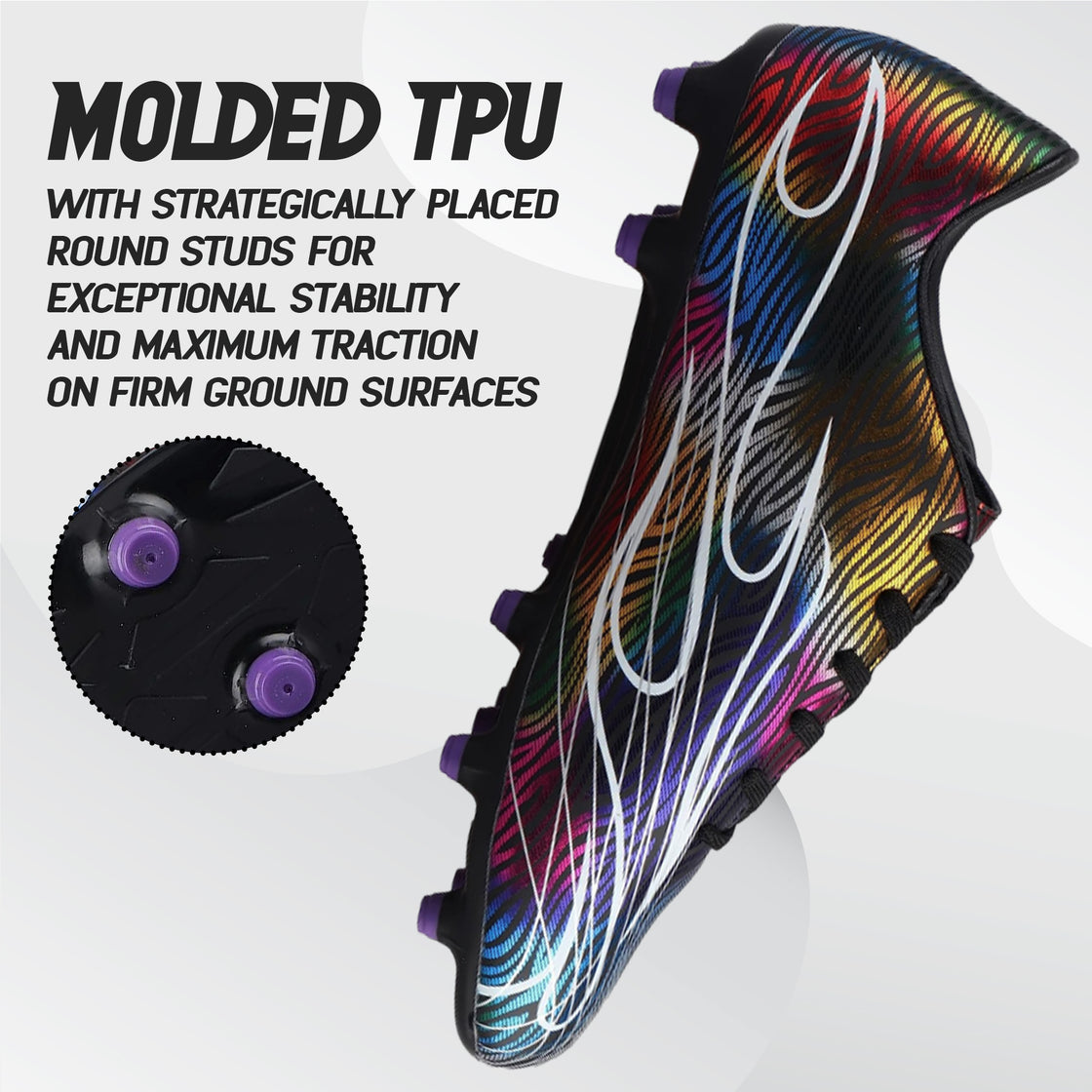 Ladera Firm Ground Soccer Shoes -Black - Vizari Sports