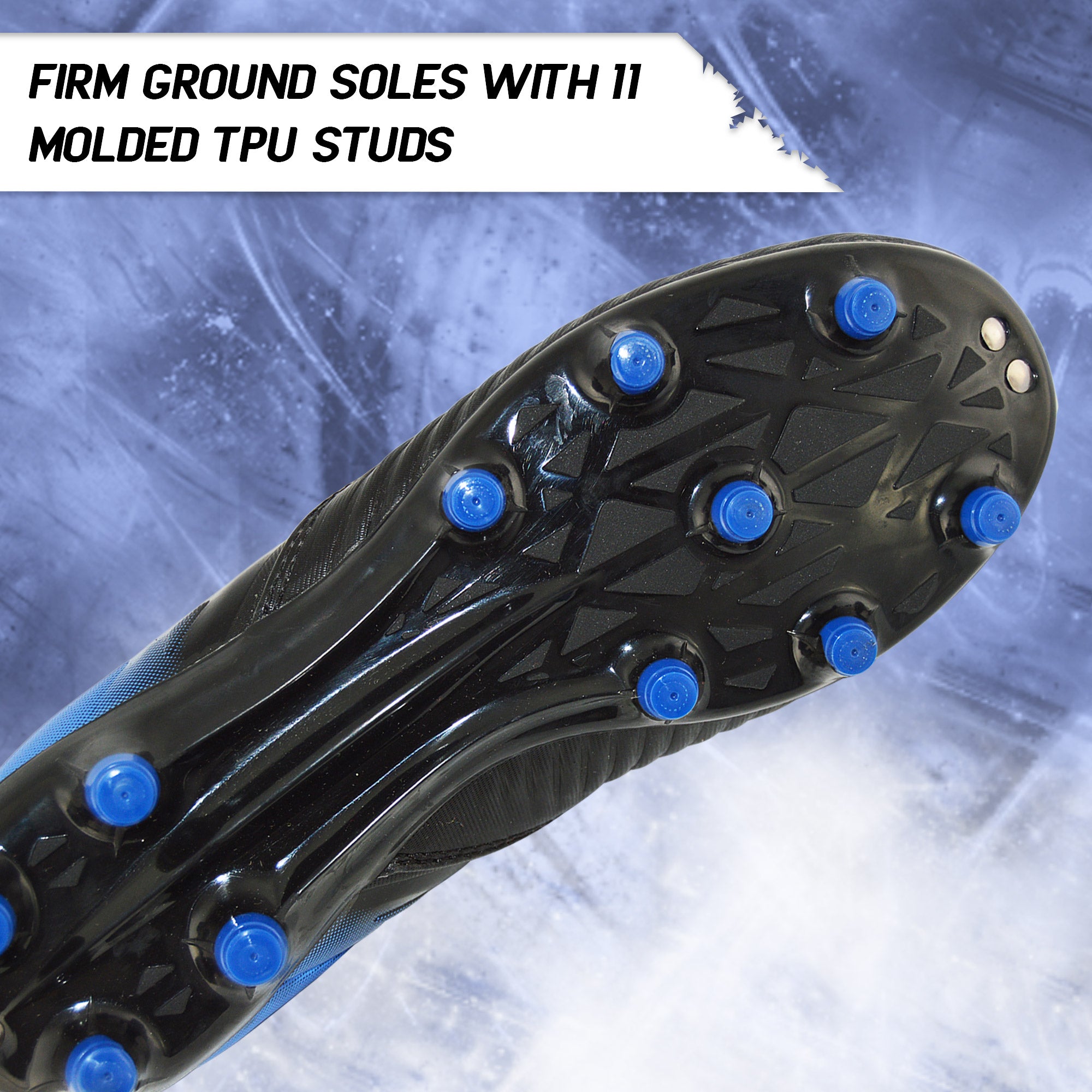 Liga Firm Ground Soccer Shoes-Black/Blue