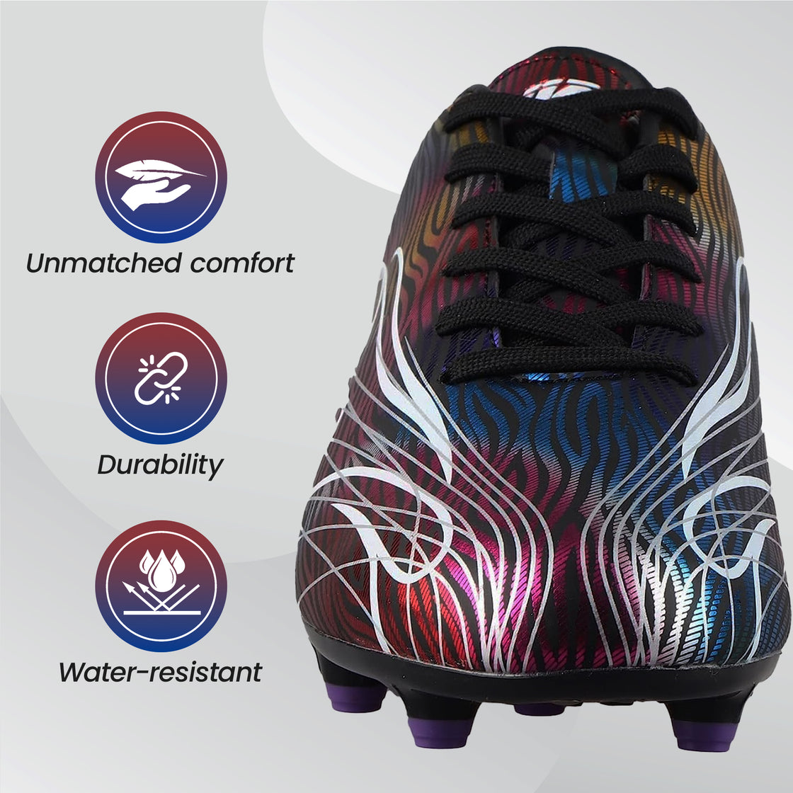 Ladera Firm Ground Soccer Shoes -Black - Vizari Sports