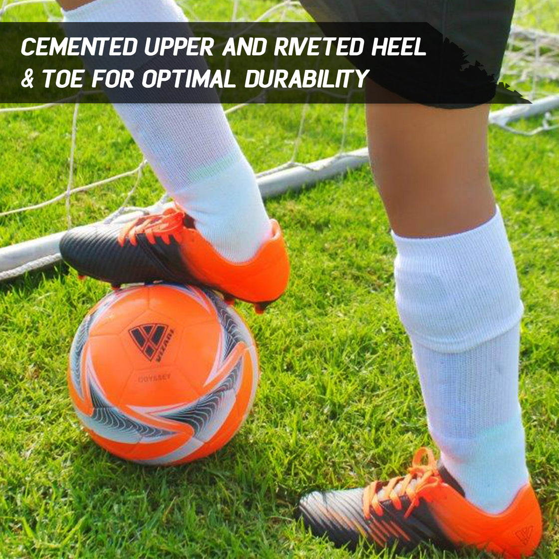 Liga Firm Ground Soccer Shoes -Black/Orange - Vizari Sports