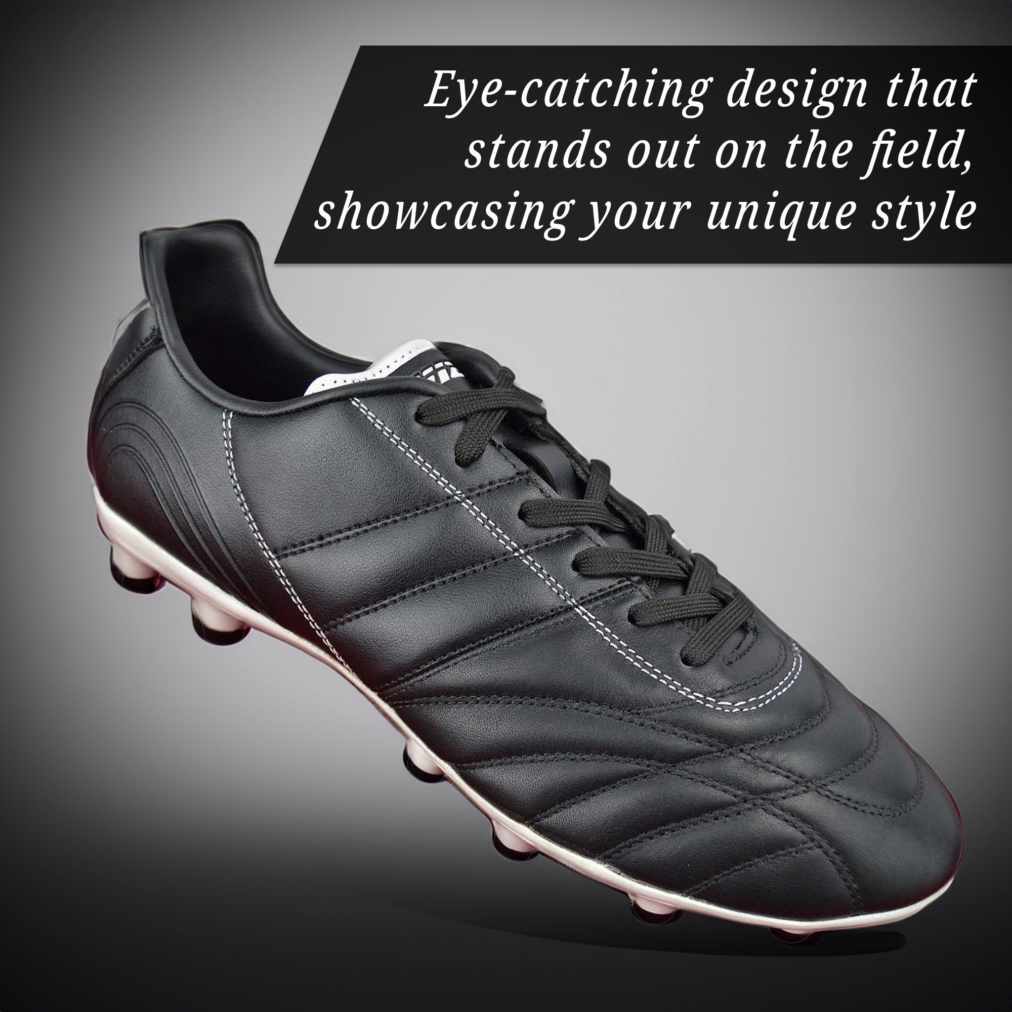 Classico Firm Ground Soccer Shoes - Black/White