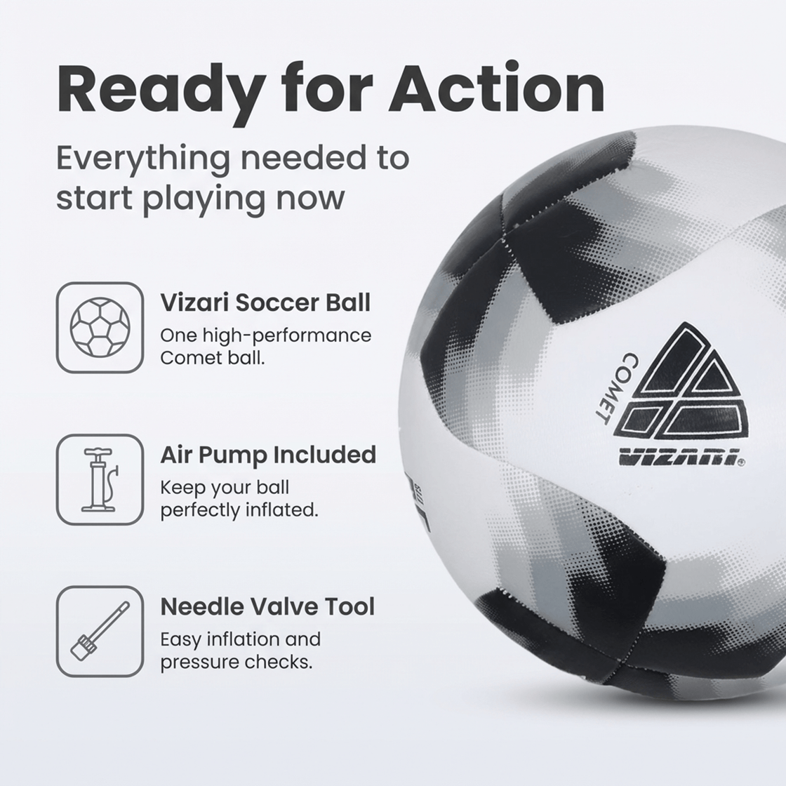 Comet Soccer Ball - Black